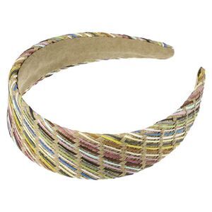 Classic Foam Raffia Straw Headband Brown